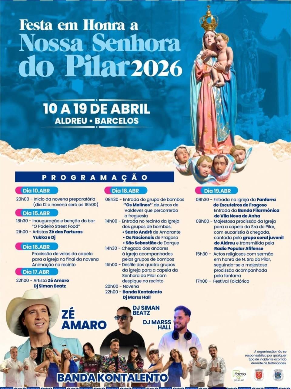 Cartaz de Festa em Honra de N.ª Sr.ª do Pilar 
