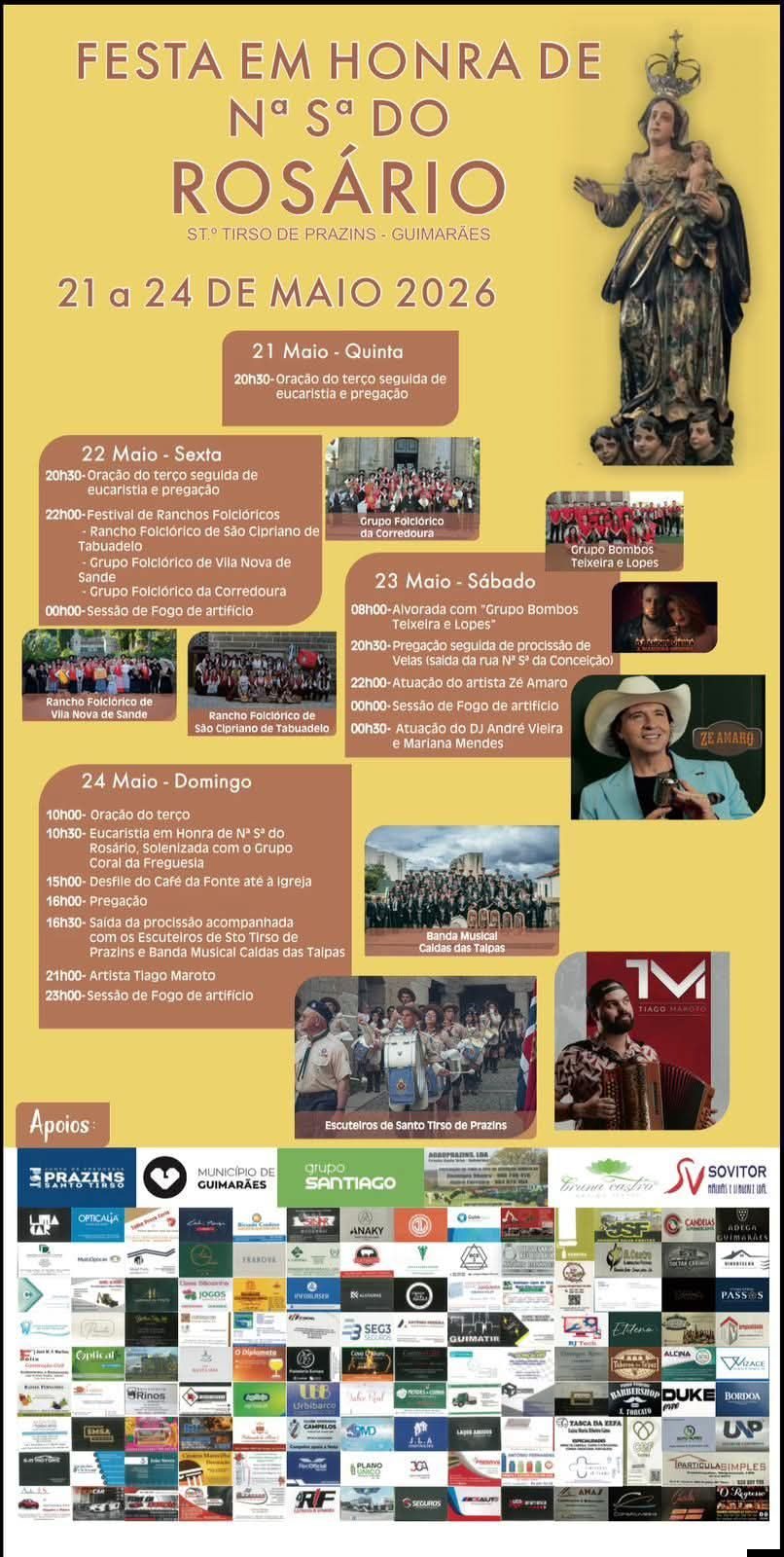 Cartaz de Festa em Honra de N.ª Sr.ª do Rosário