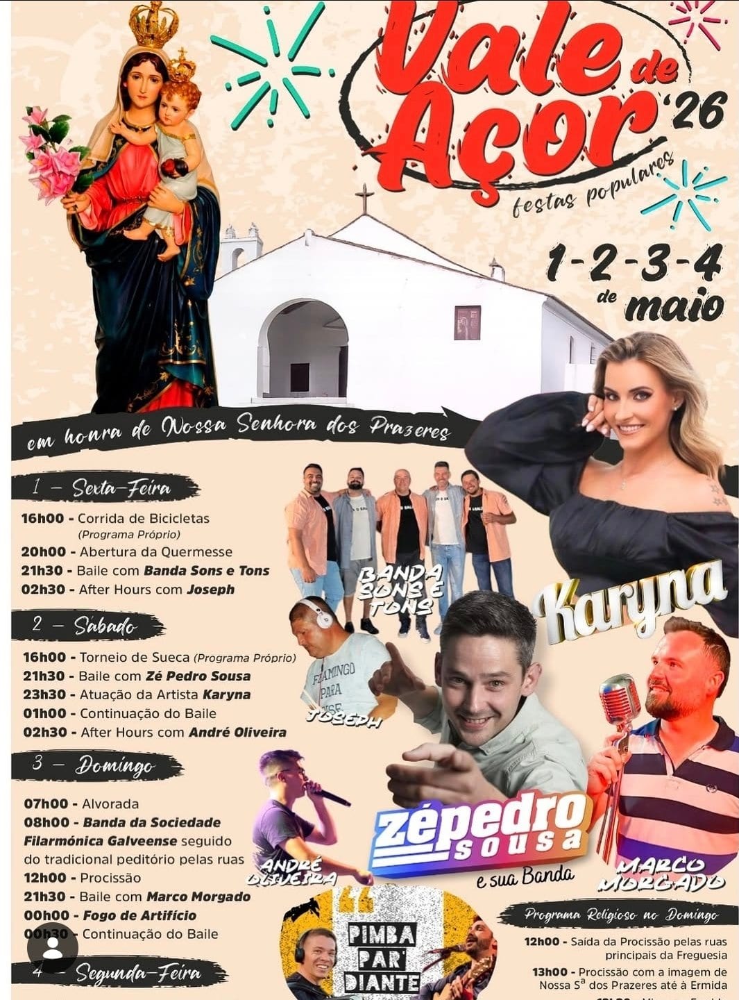 Cartaz de Festa em Honra de N.ª Sr.ª dos Prazeres