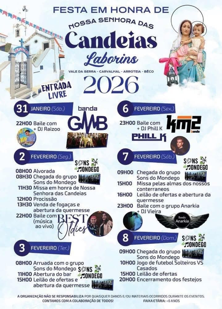 Cartaz de Festa em Honra de Nossa Senhora das Candeias