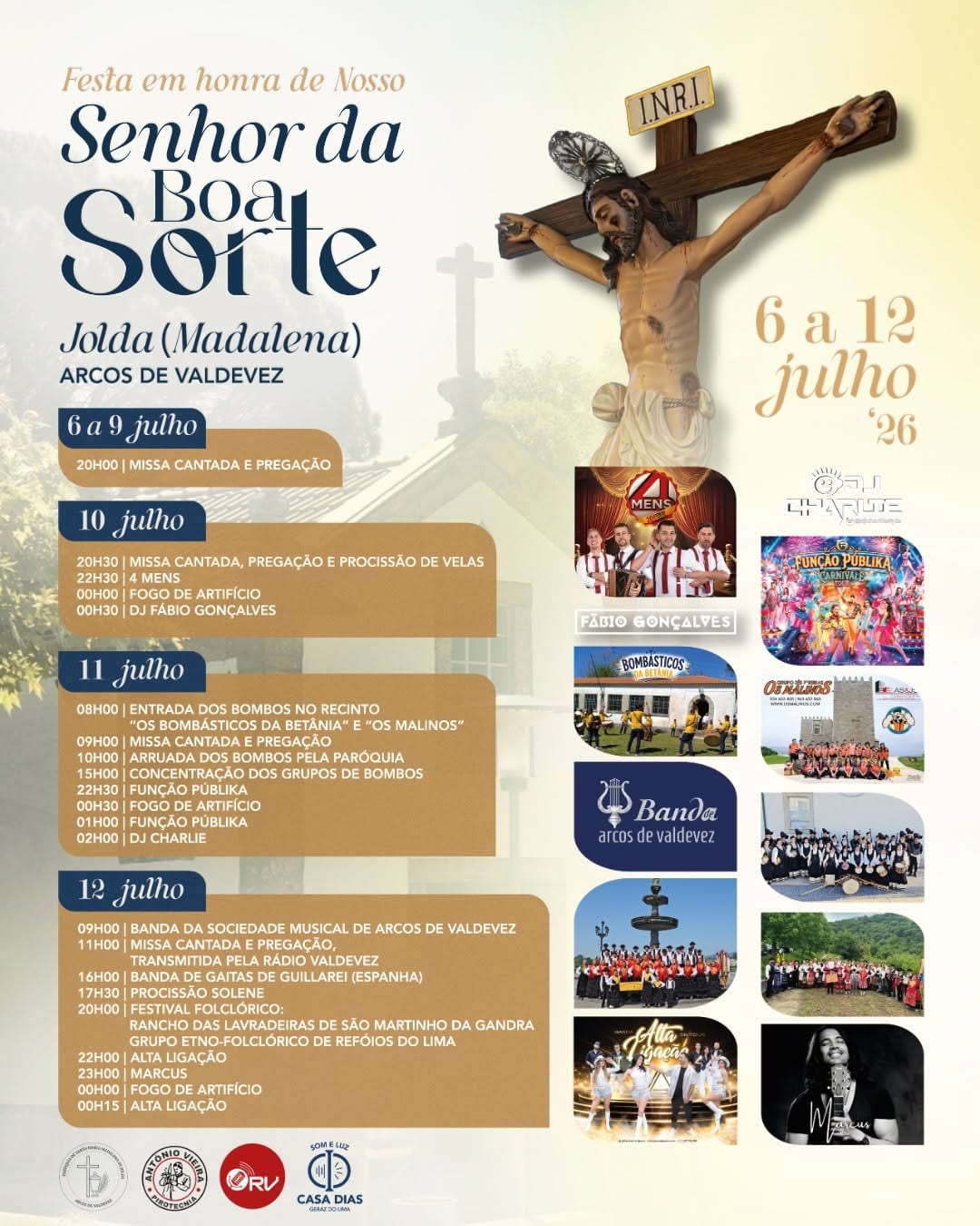 Cartaz de Festa em Honra de Nosso Senhor da Boa Sorte