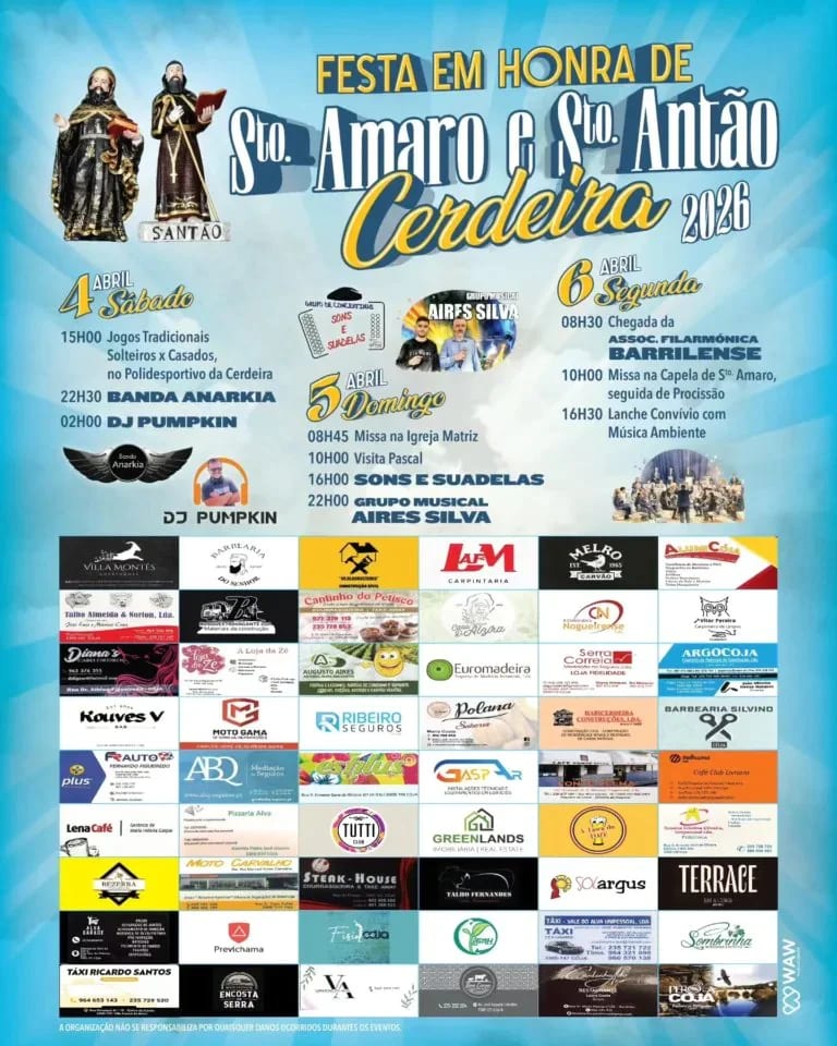 Cartaz de Festa em Honra de S. Amaro e S. Antão