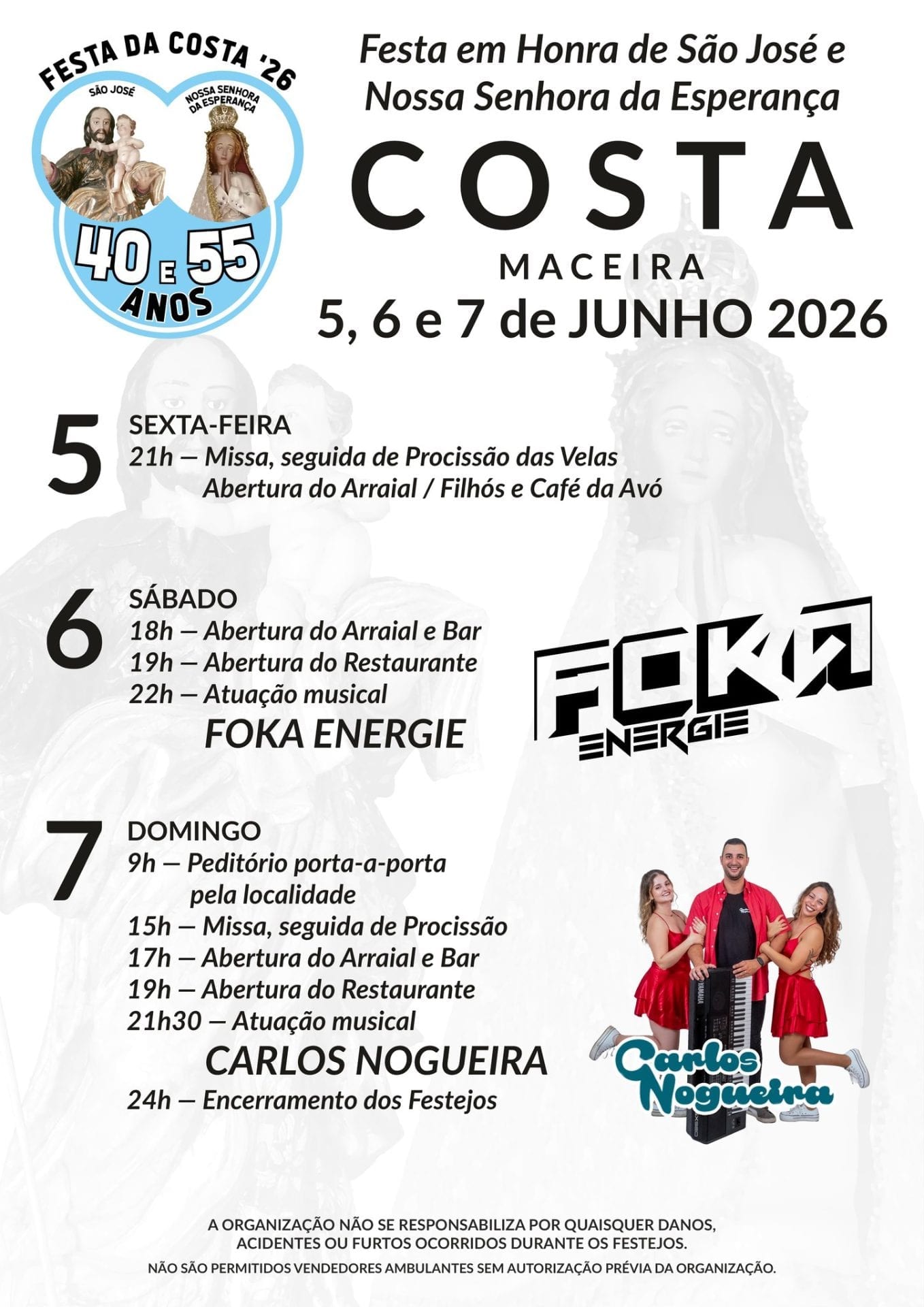 Cartaz de Festa em Honra de S. José e N.ª Sr.ª da Esperança