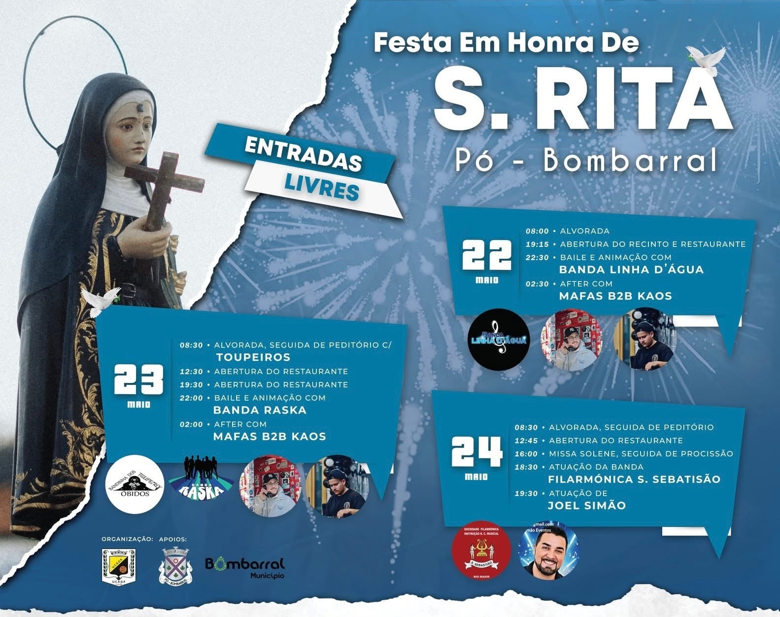 Cartaz de Festa em Honra de S. Rita