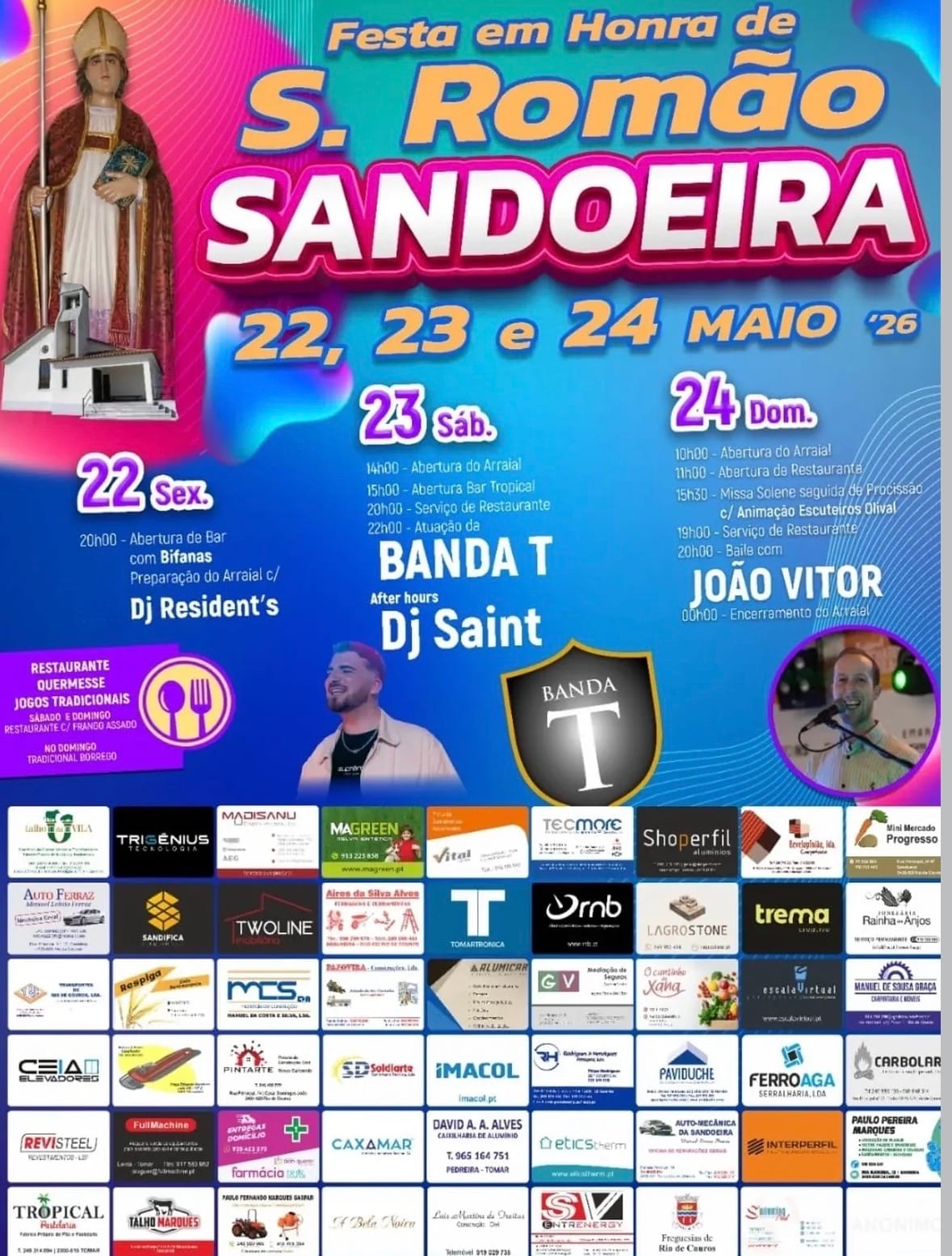 Cartaz de Festa em Honra de S. Romão