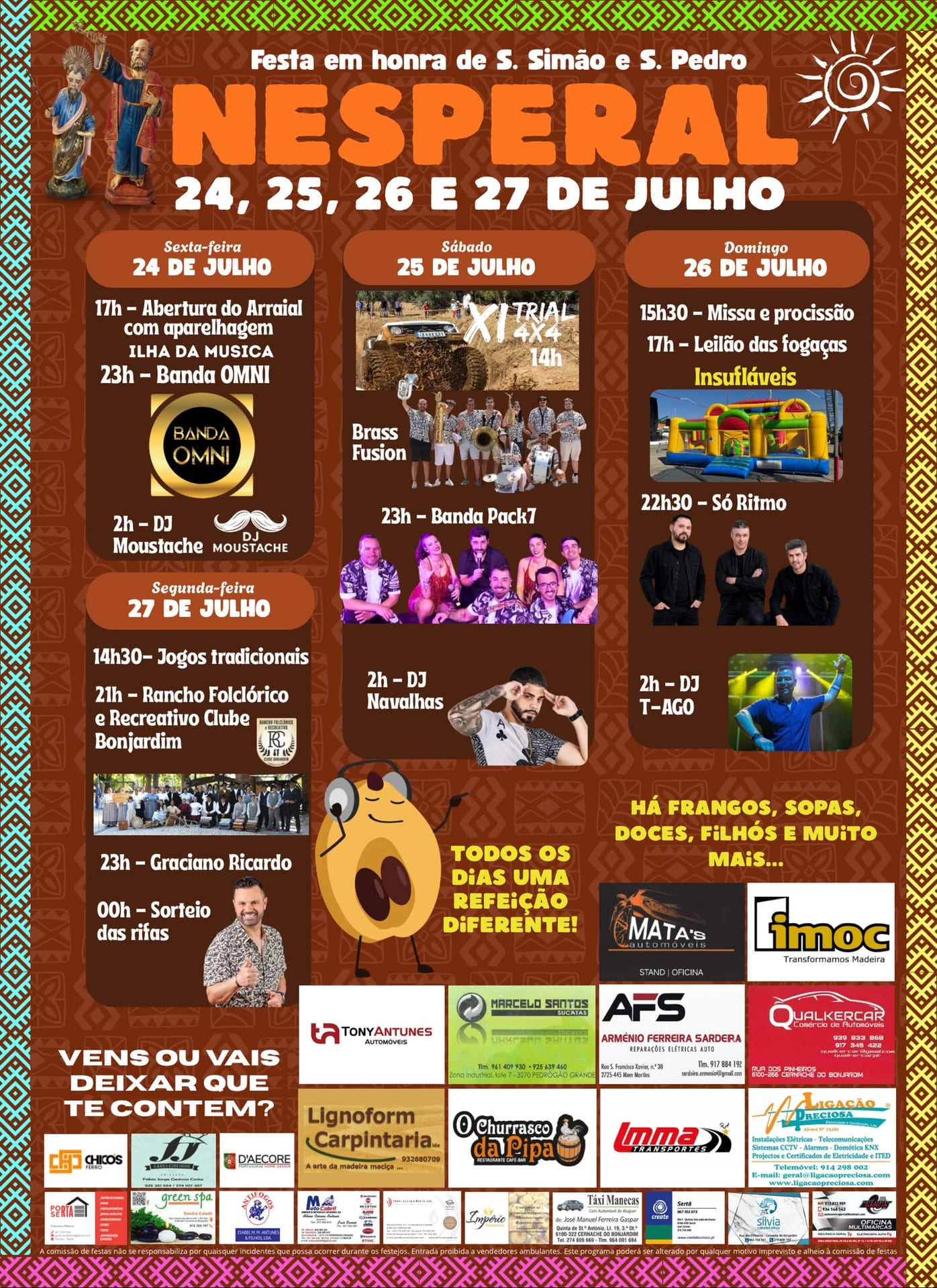 Cartaz de Festa em Honra de S. Simão e S. Pedro