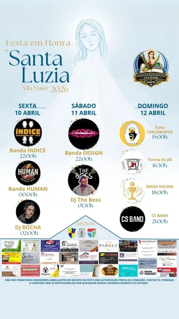 Cartaz de Festa em Honra de Santa Luzia