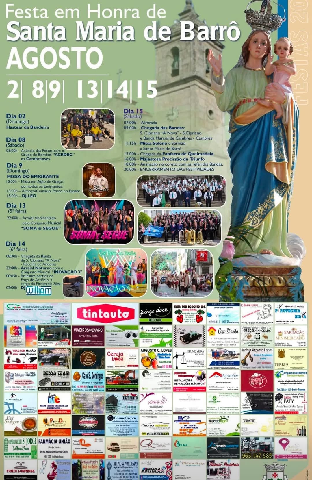 Cartaz de Festa em Honra de Santa Maria