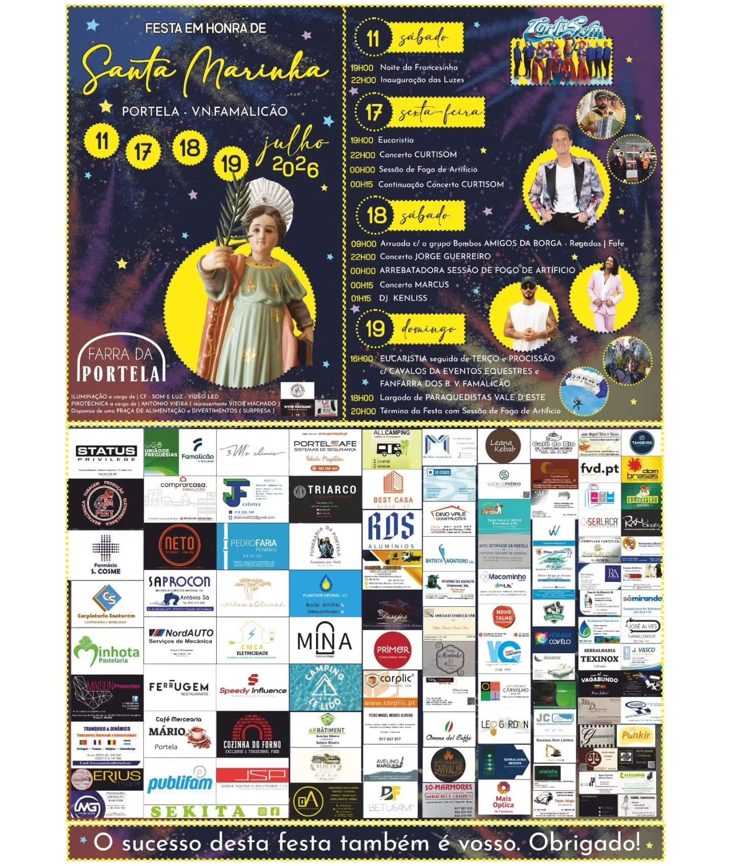 Cartaz de Festa em Honra de Santa Marinha