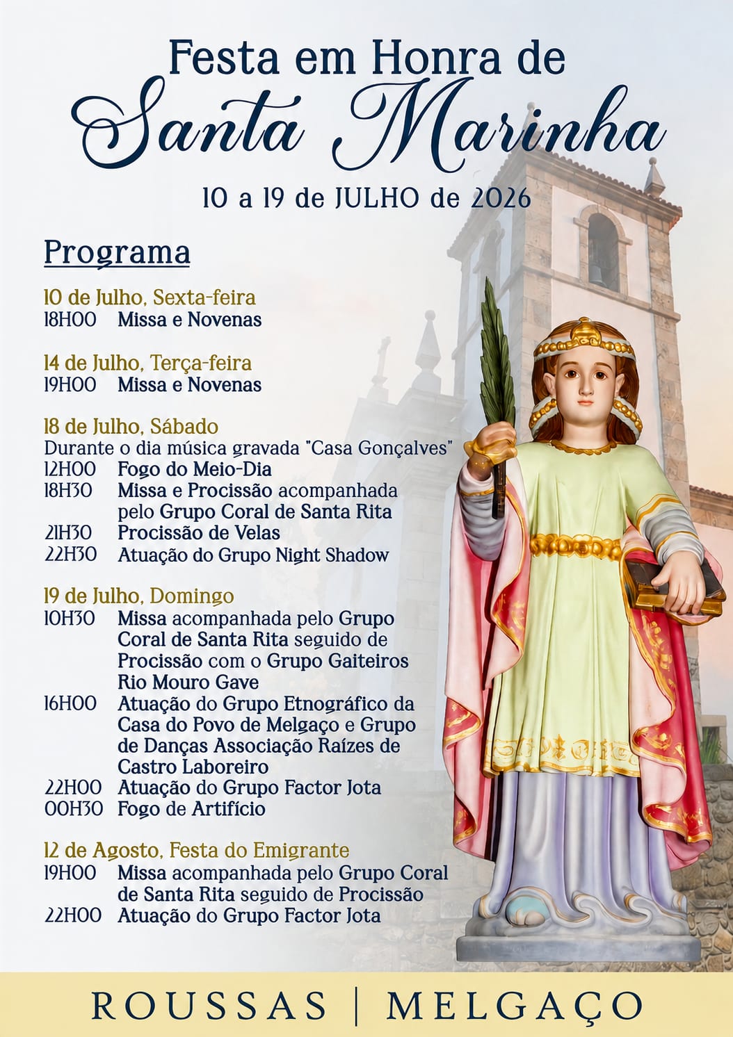 Cartaz de Festa em Honra de Santa Marinha