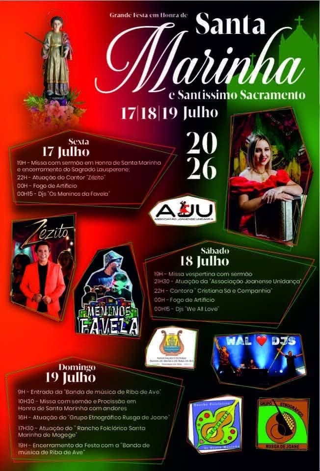 Cartaz de Festa em Honra de Santa Marinha e Santíssimo Sacramento