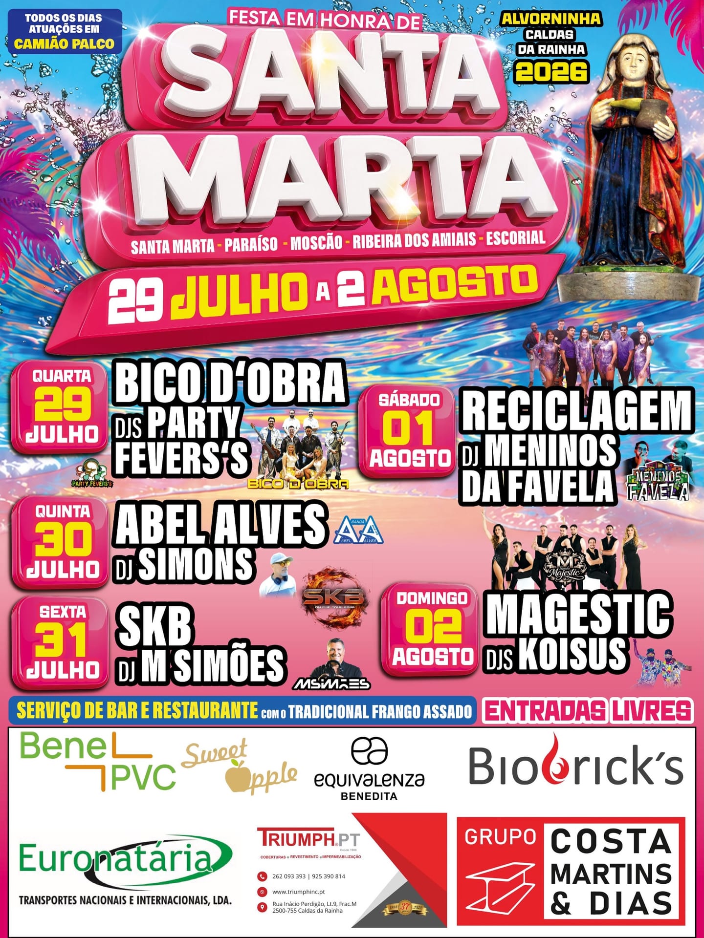 Cartaz de Festa em Honra de Santa Marta