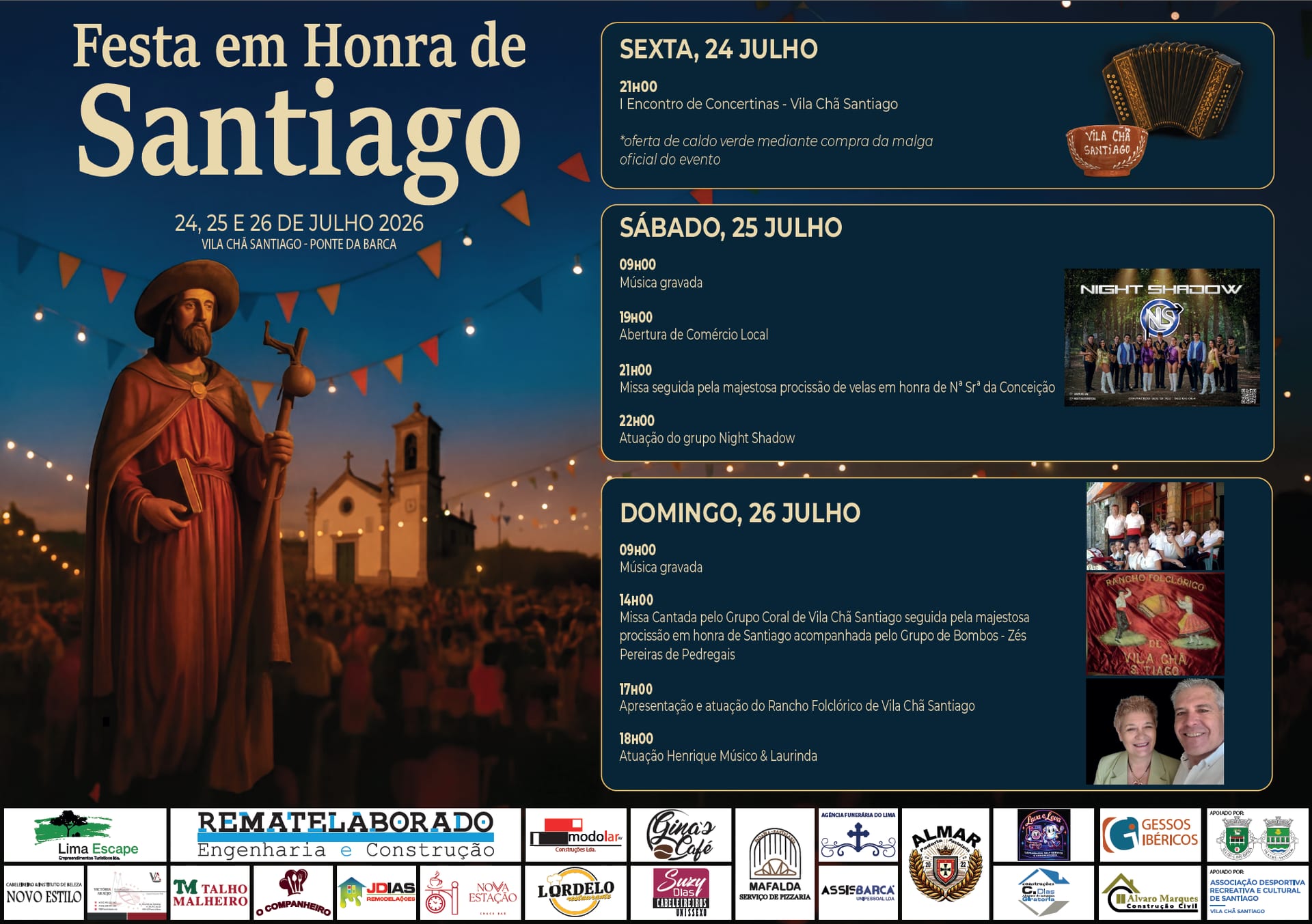 Cartaz de Festa em Honra de Santiago