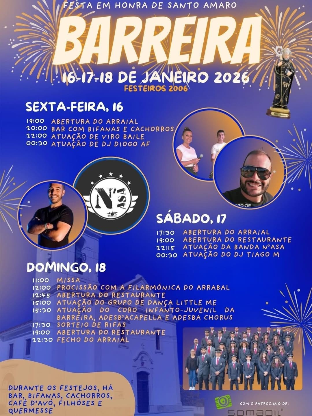 Cartaz de Festa em Honra de Santo Amaro – Barreira