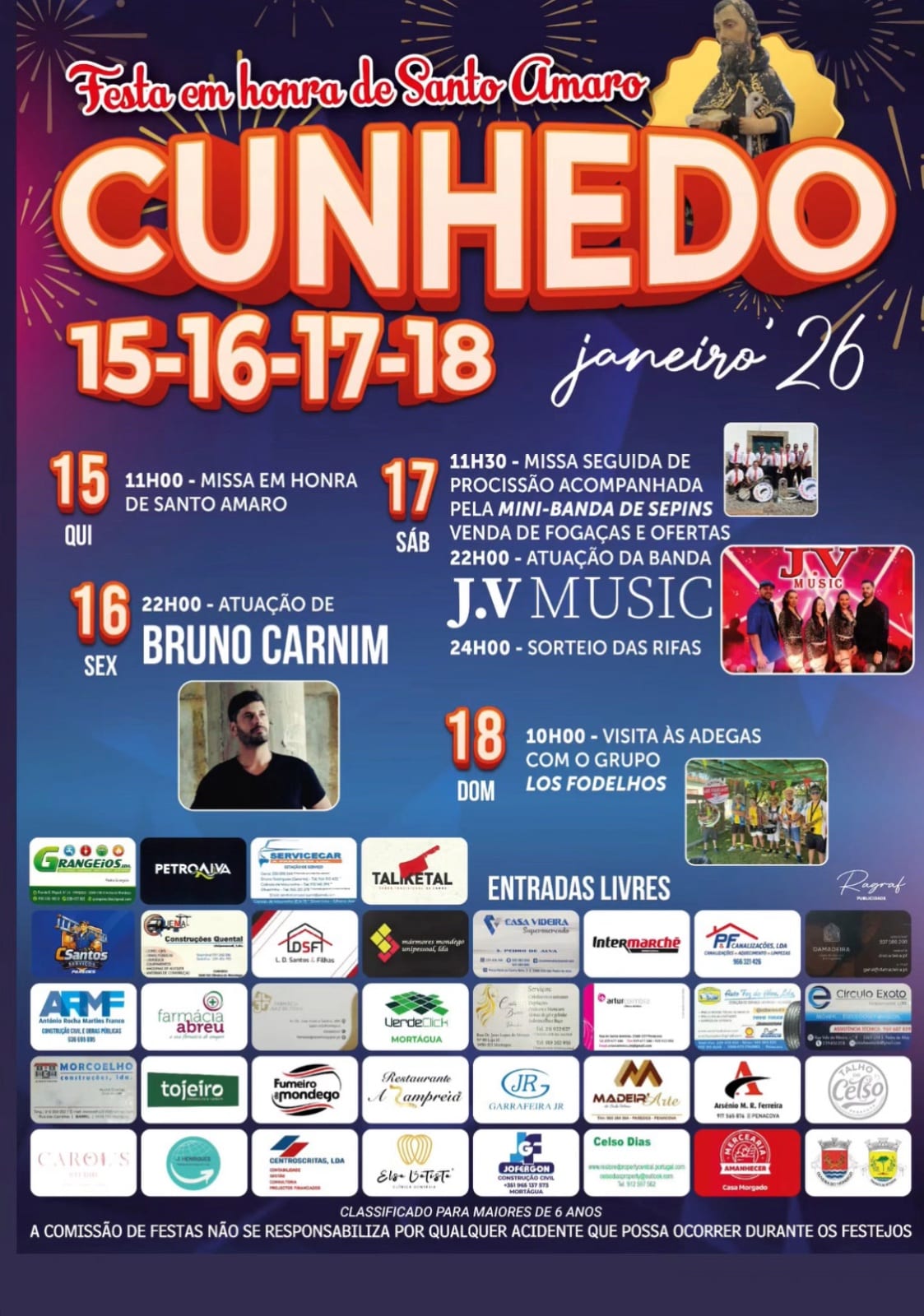 Cartaz de Festa em Honra de Santo Amaro - Cunhedo