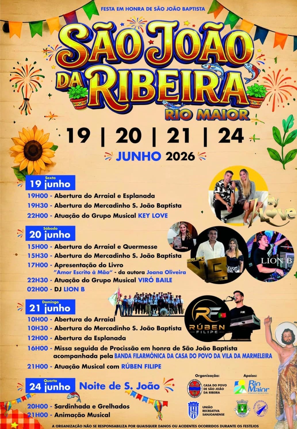 Cartaz de Festa em Honra de São João Baptista