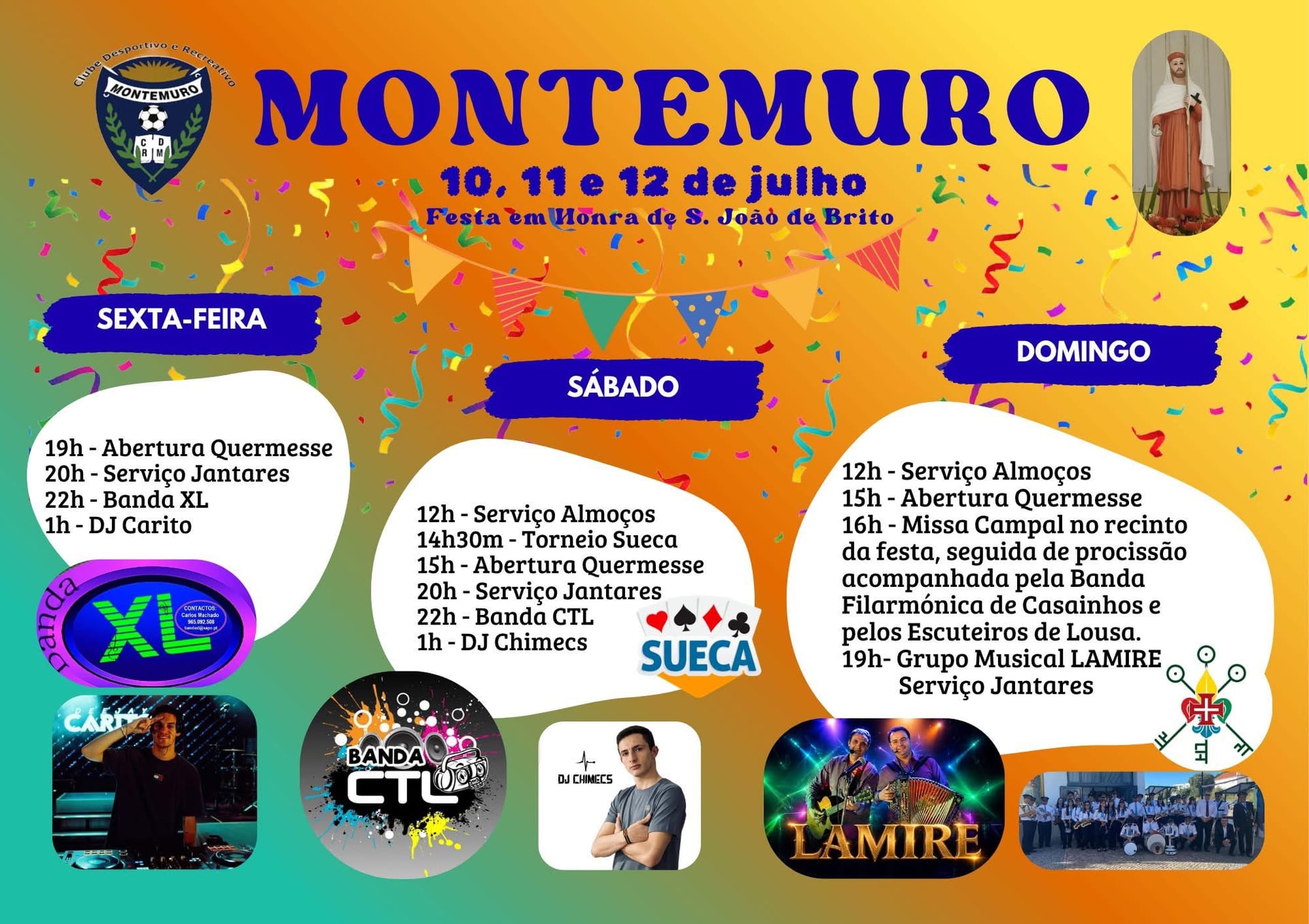 Cartaz de Festa em Honra de São João de Brito