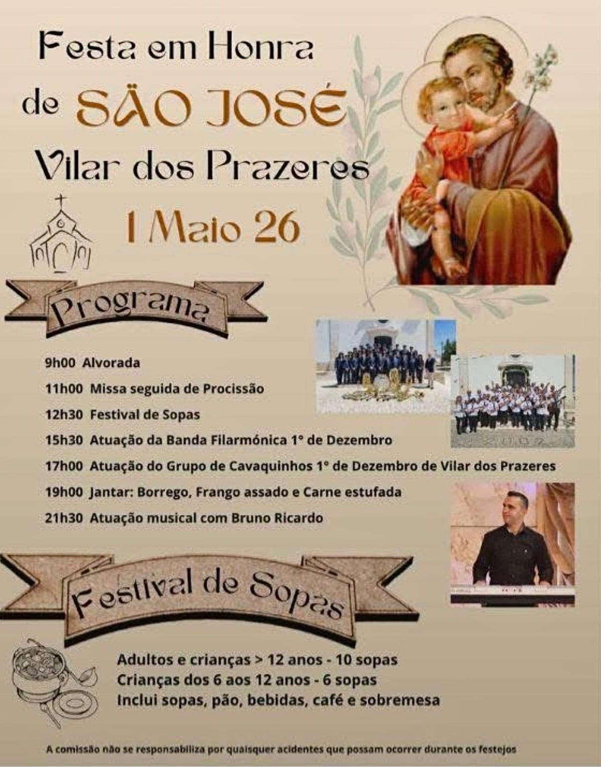 Cartaz de Festa em Honra de São José