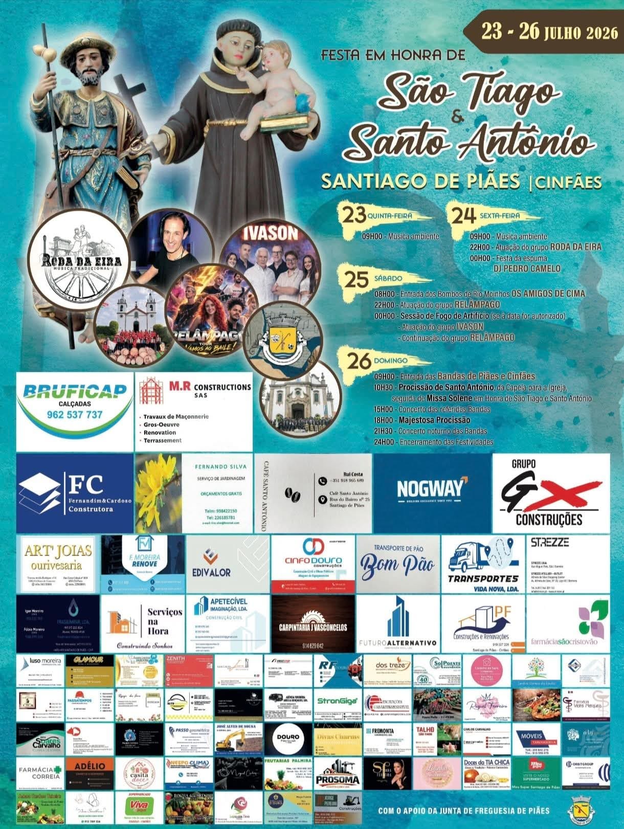 Cartaz de Festa em Honra de São Tiago e Santo António