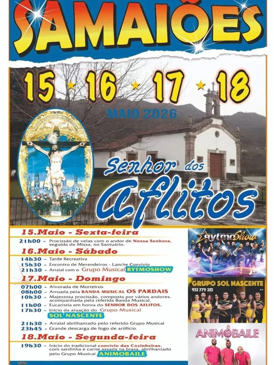 Cartaz de Festa em Honra de Senhor dos Aflitos