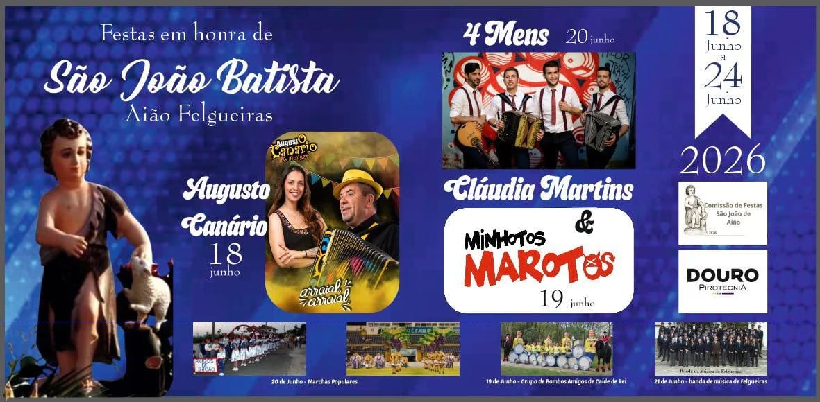 Cartaz de Festa em Honra de São João Batista - Aião