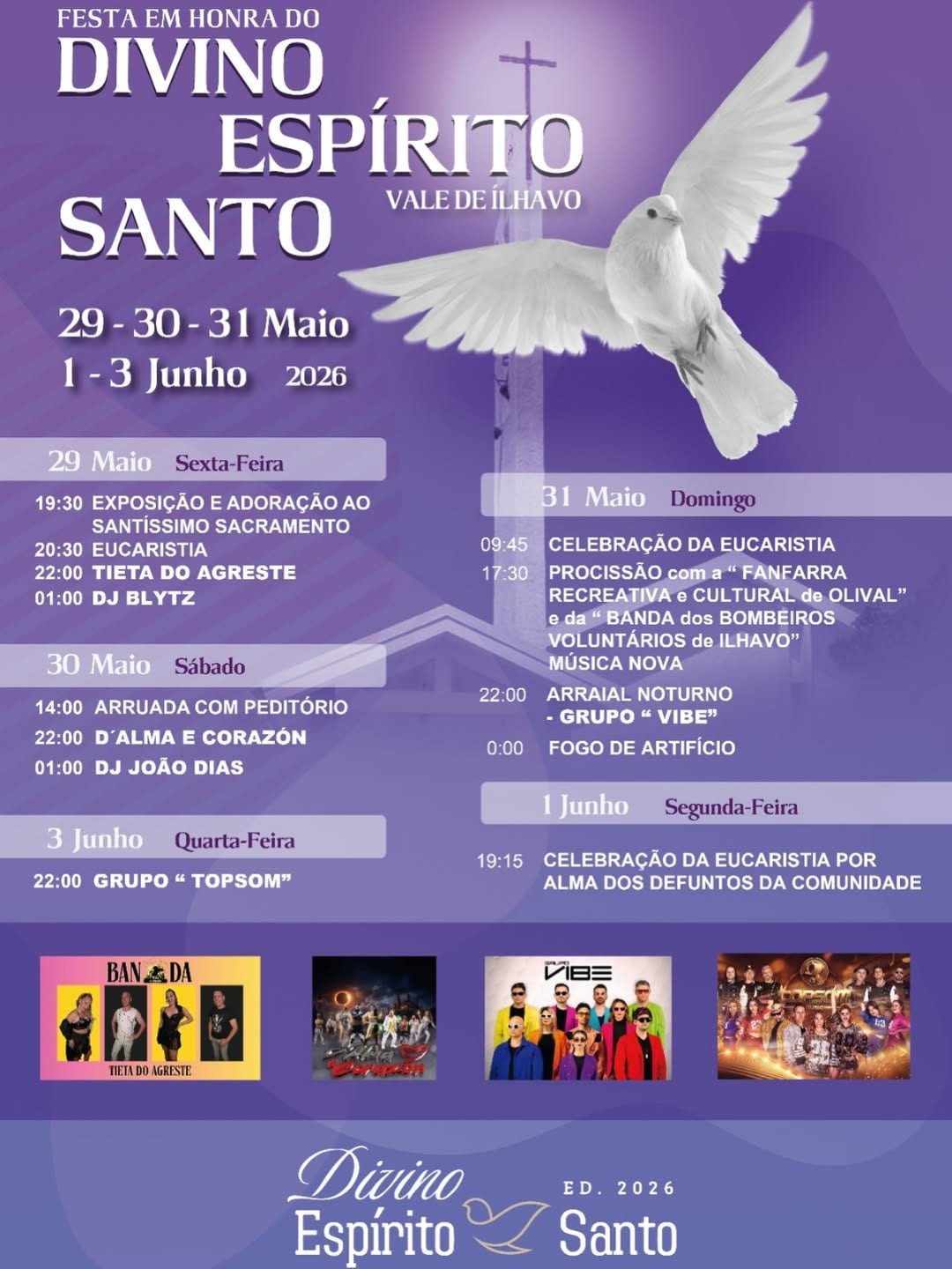 Cartaz de Festa em Honra do Divino Espírito Santo