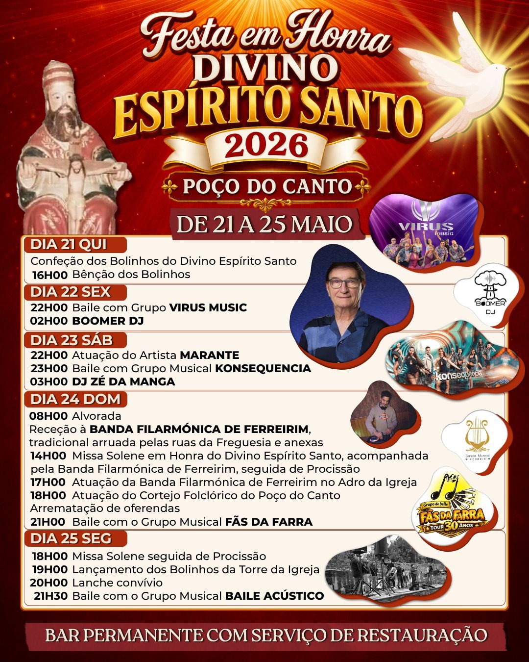 Cartaz de Festa em Honra do Divino Espírito Santo