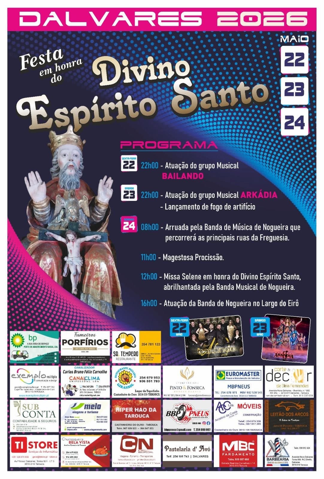 Cartaz de Festa em Honra do Divino Espírito Santo