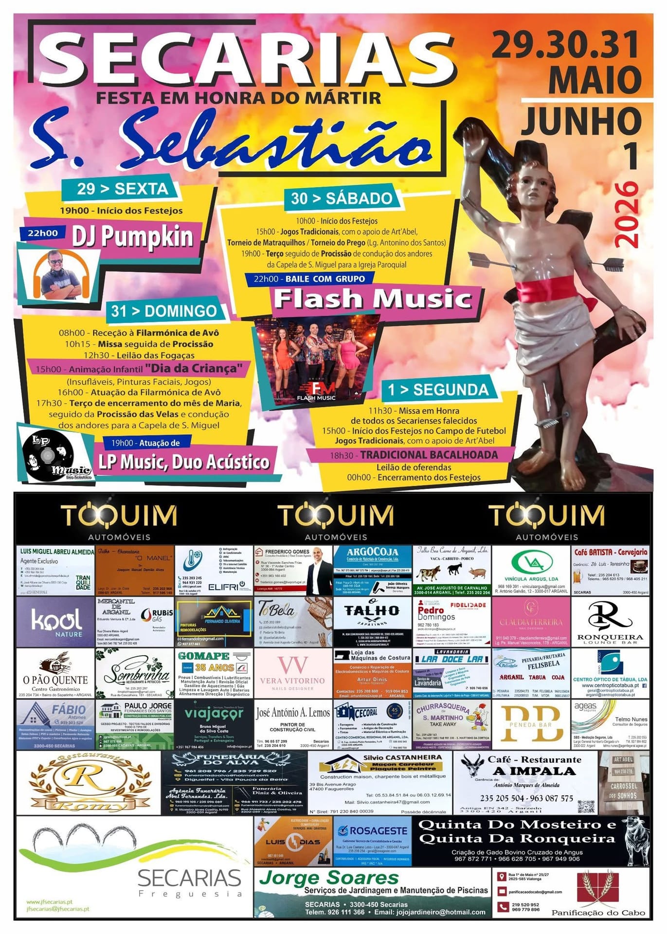 Cartaz de Festa em Honra do Mártir São Sebastião