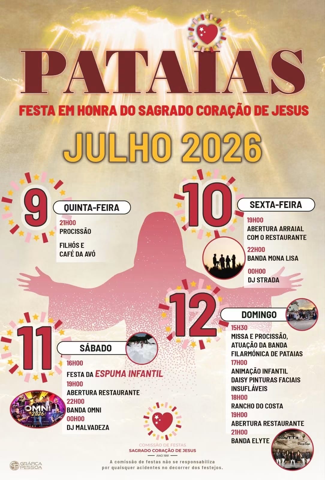 Cartaz de Festa em Honra do Sagrado Coração de Jesus