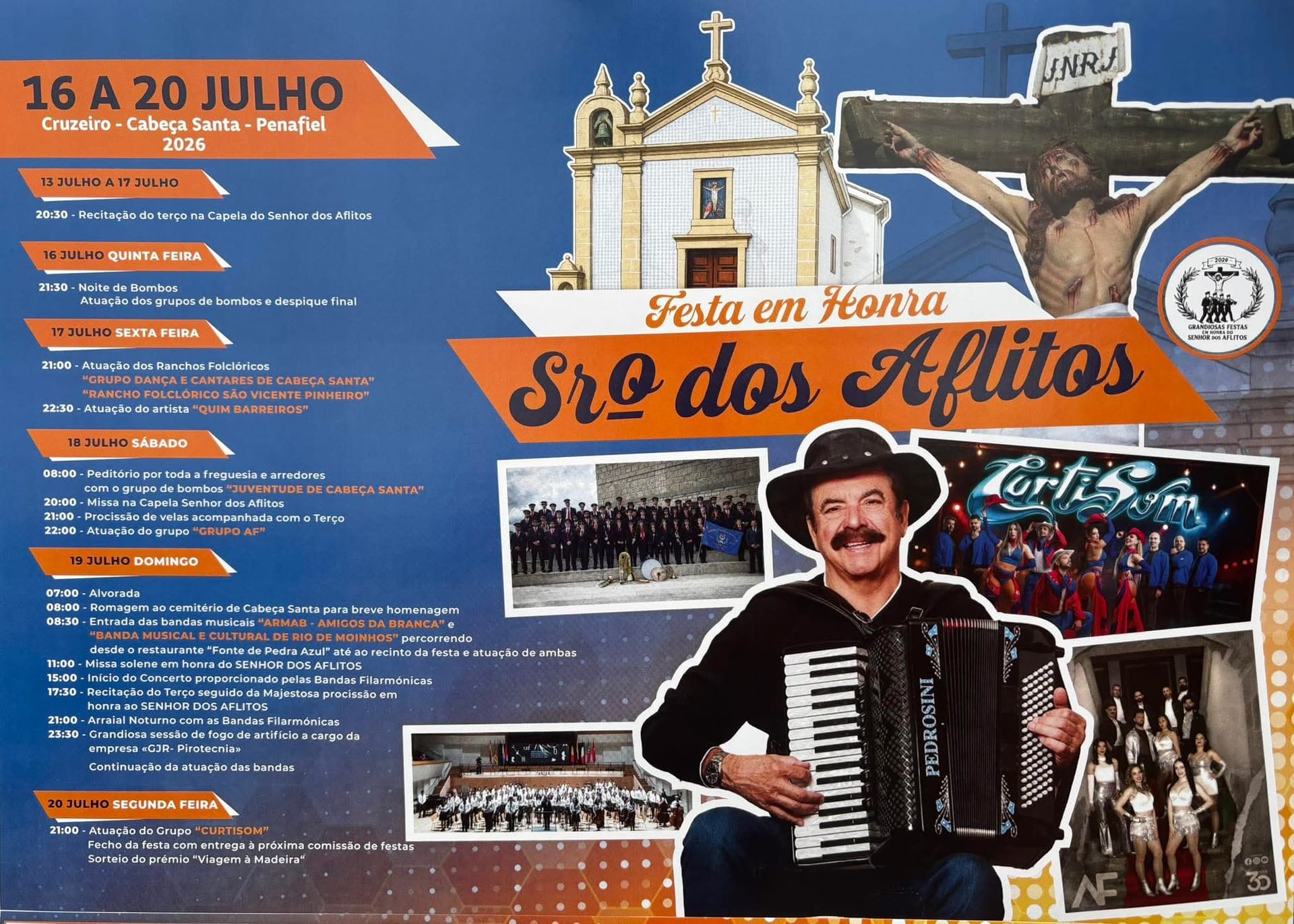 Cartaz de Festa em Honra do Senhor dos Aflitos