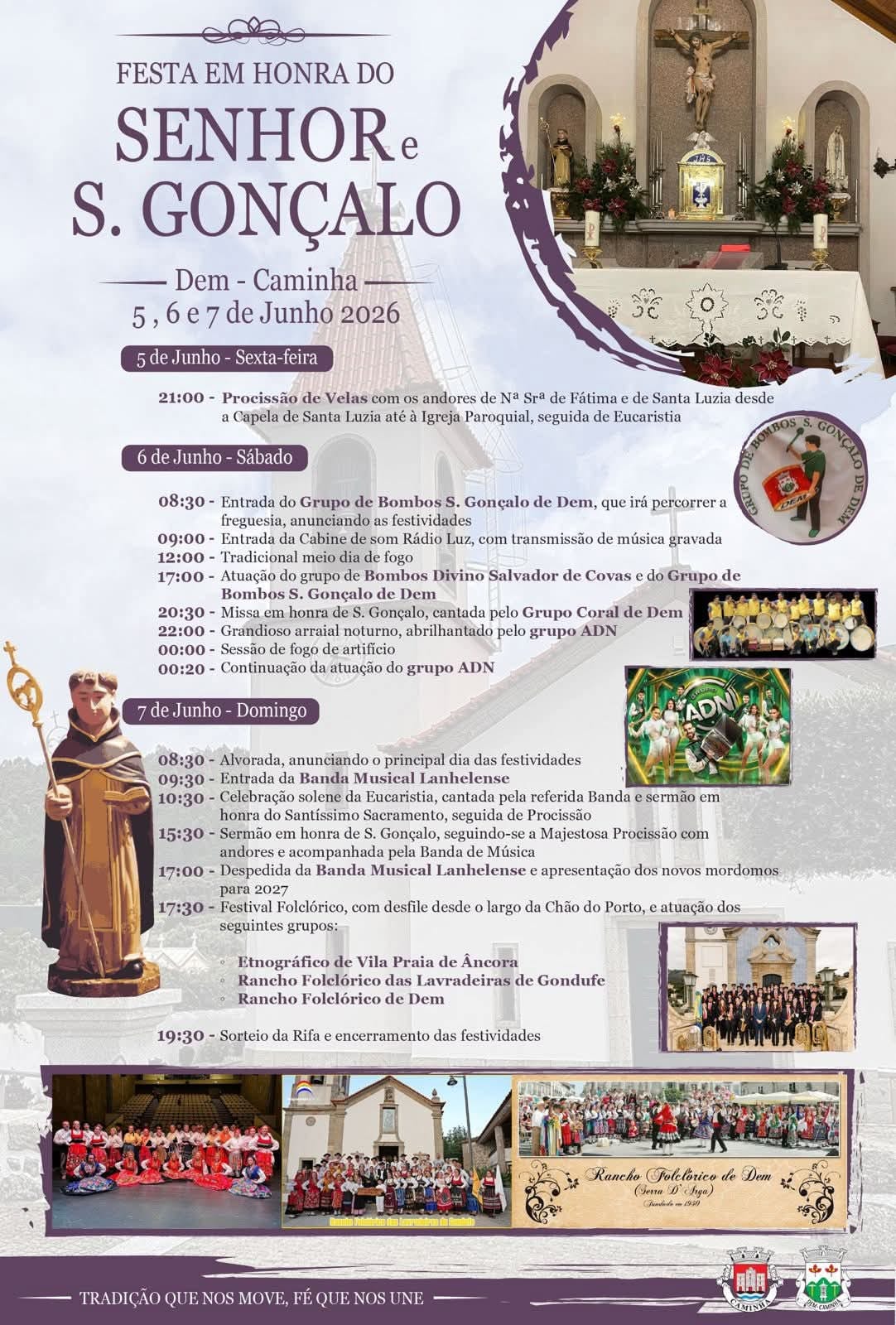 Cartaz de Festa em Honra do Senhor e S. Gonçalo