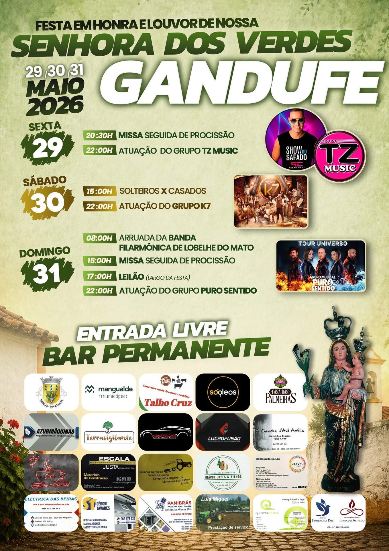 Cartaz de Festa em Honra e Louvor de N.ª Sr.ª dos Verdes