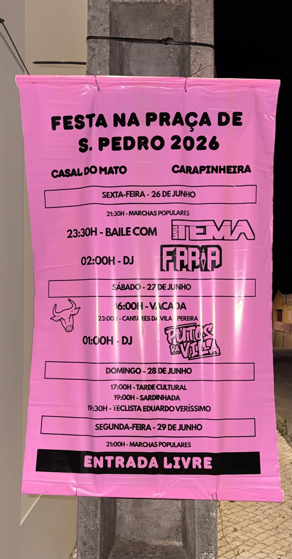 Cartaz de Festa na Praça de São Pedro