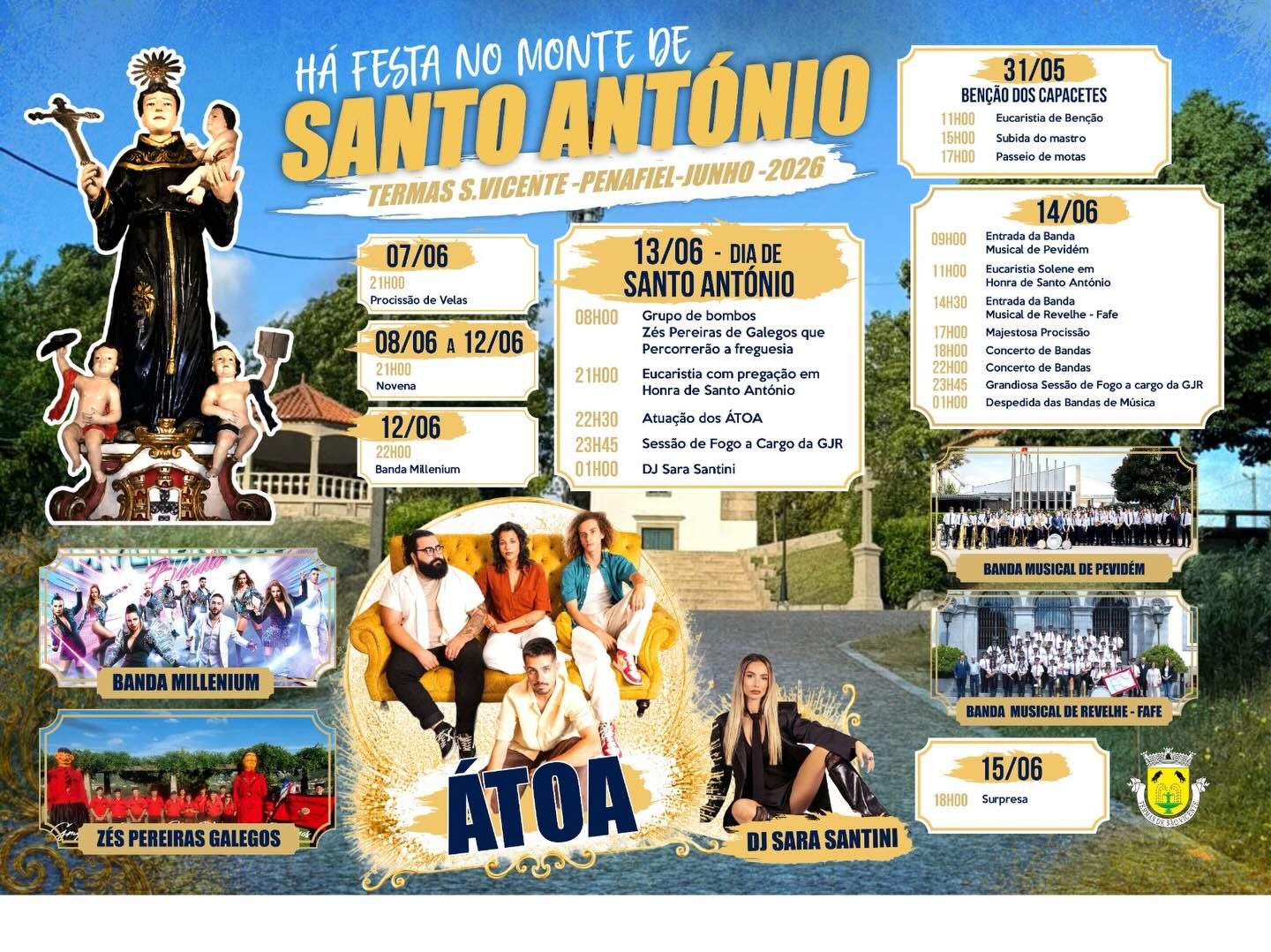 Cartaz de Festa no Monte de Santo António