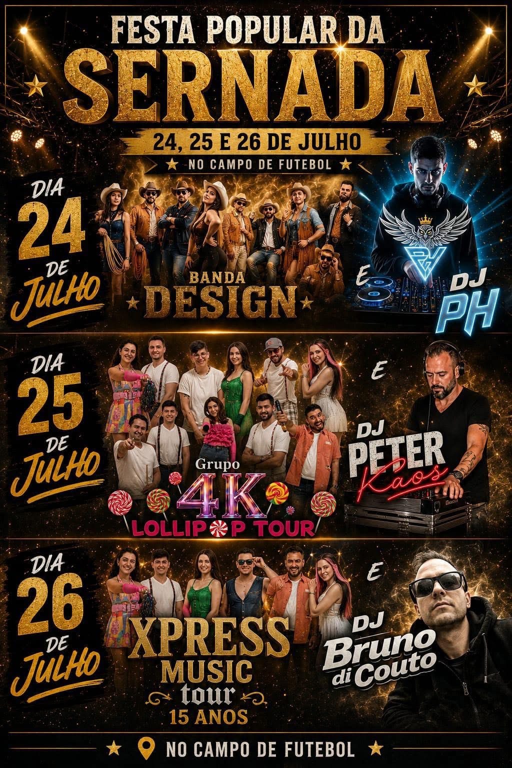 Cartaz de Festa Popular da Sernada