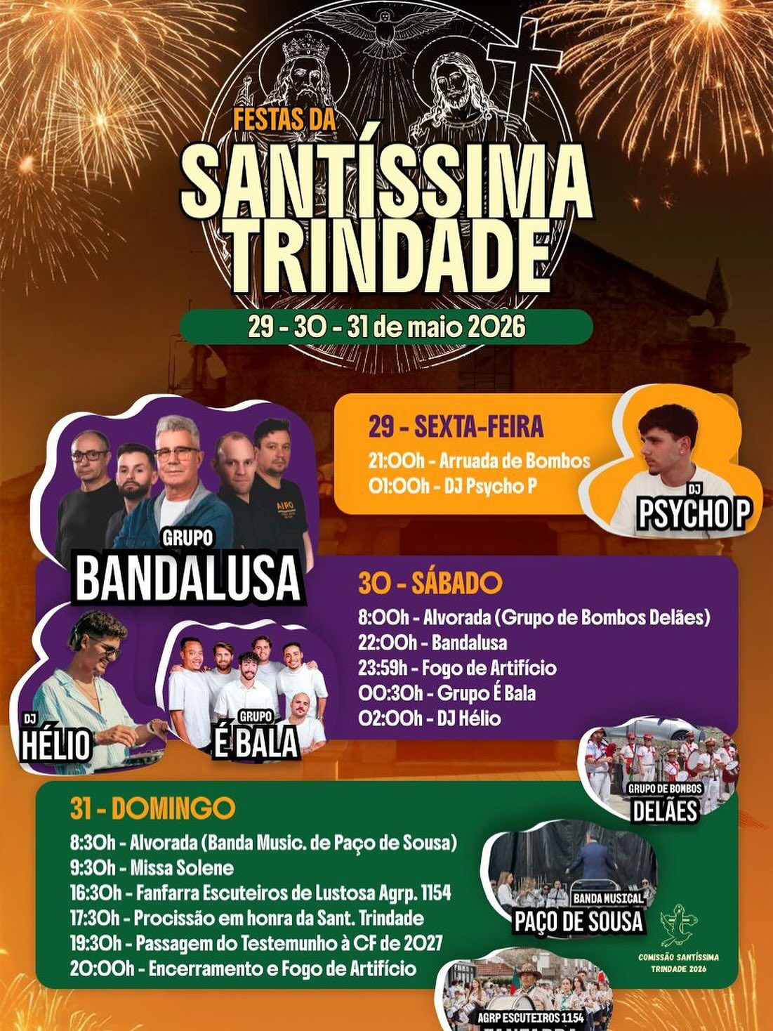 Cartaz de Festas da Santíssima Trindade
