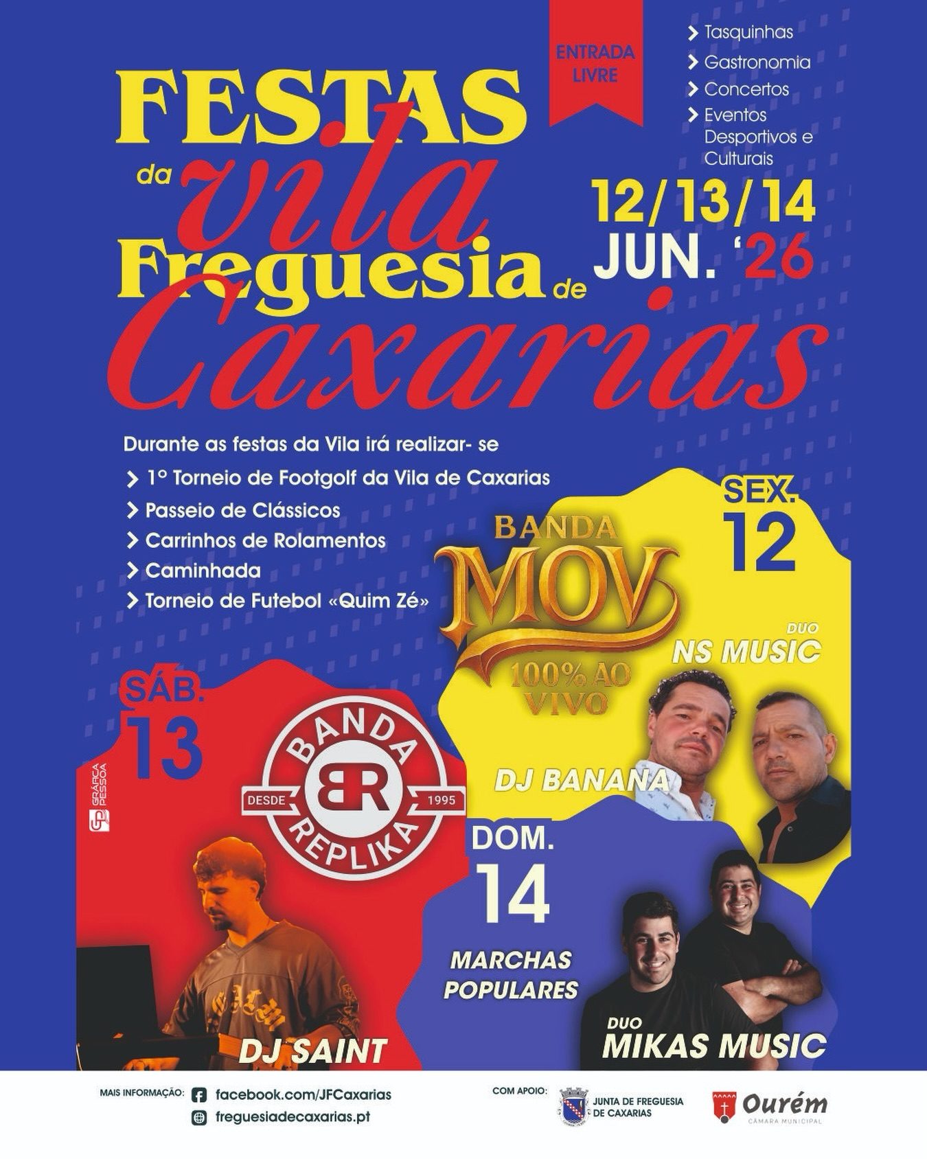 Cartaz de Festas da Vila Freguesia de Caxarias