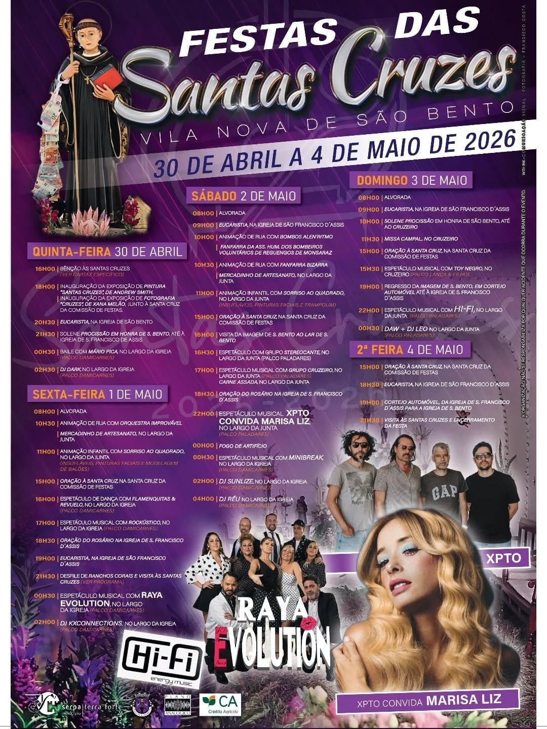 Cartaz de Festas das Santas Cruzes