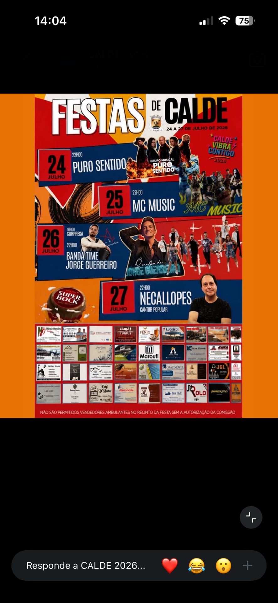 Cartaz de Festas de Calde