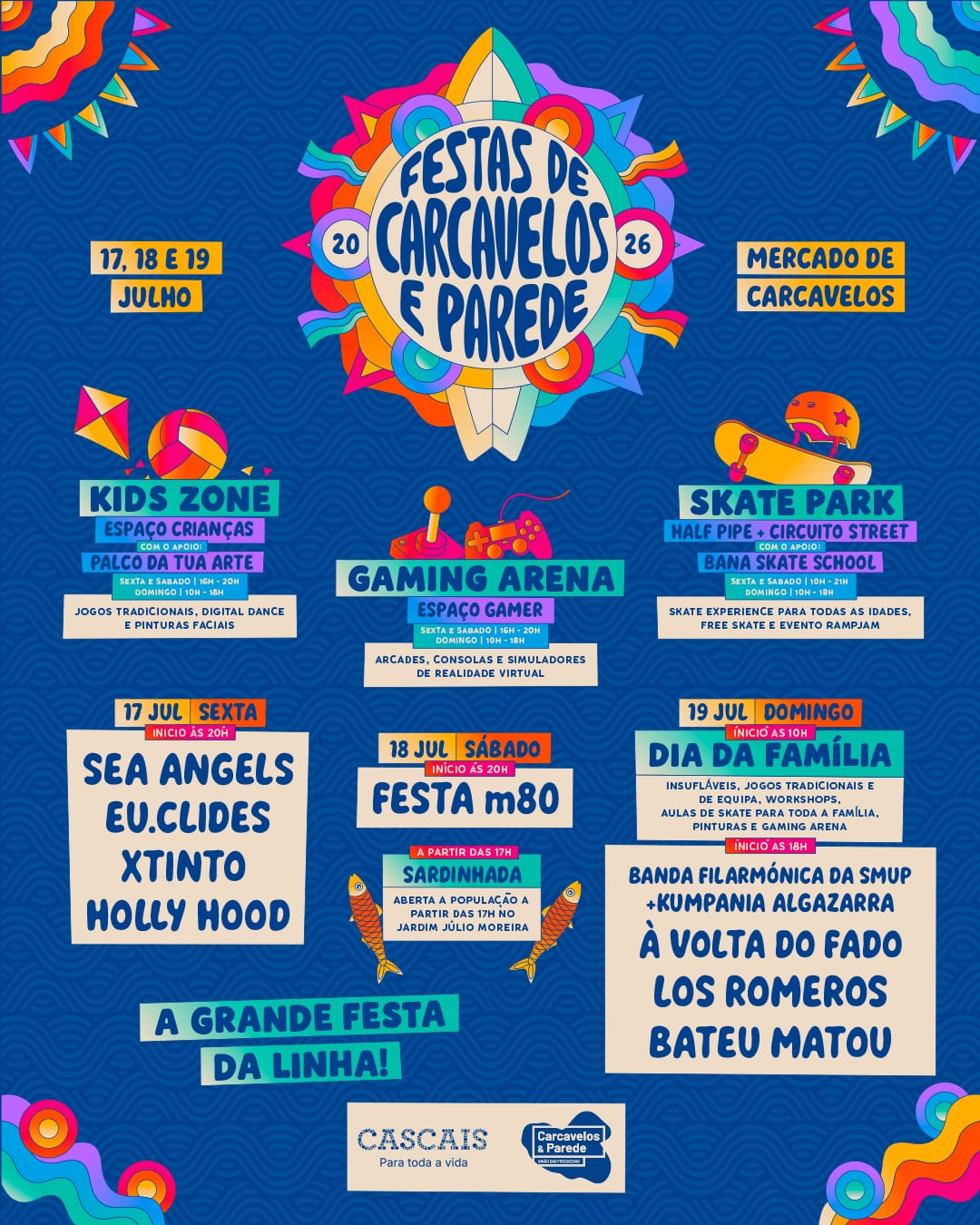 Cartaz de Festas de Carcavelos e Parede