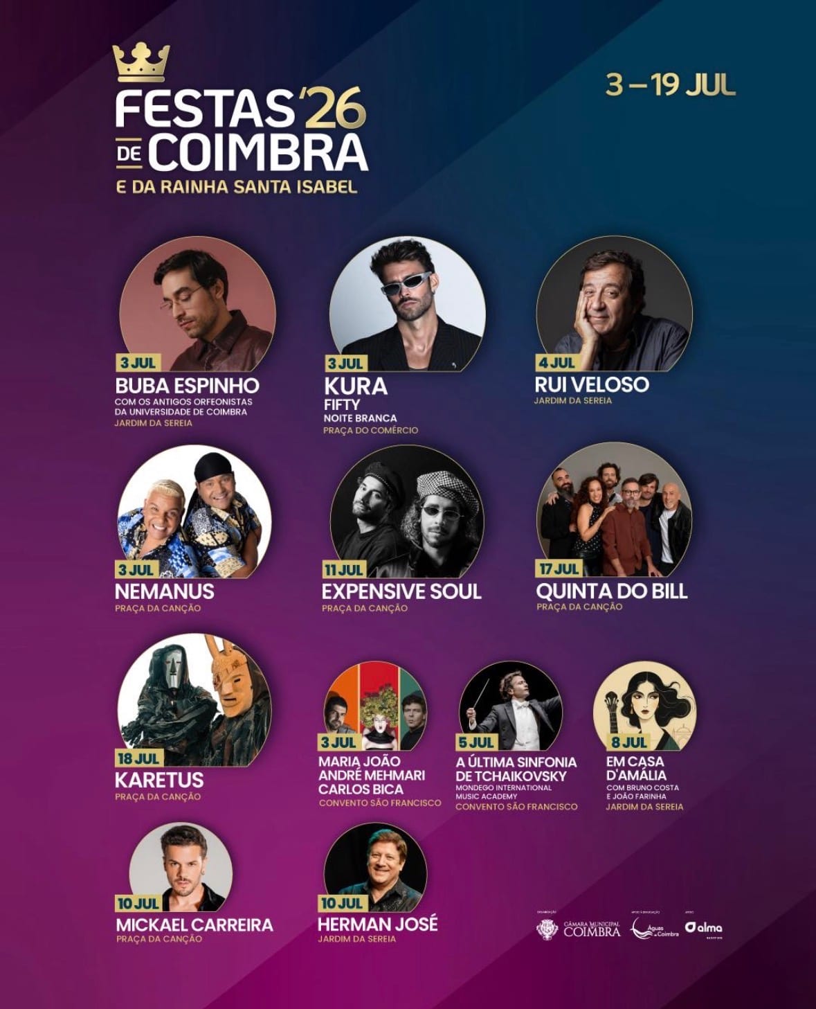 Cartaz de Festas de Coimbra e da Rainha Santa Isabel