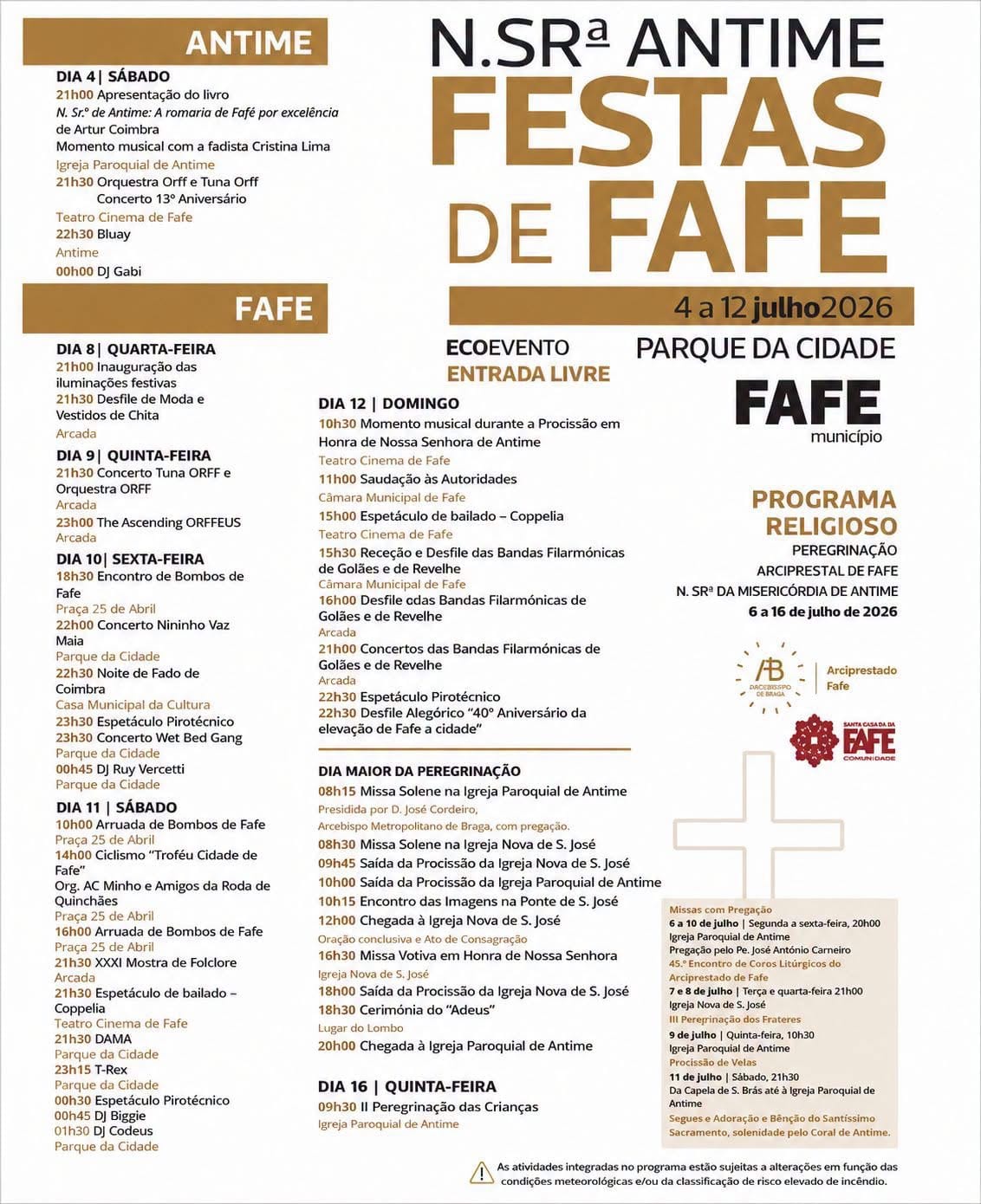 Cartaz de Festas de N.ª Sr.ª de Antime