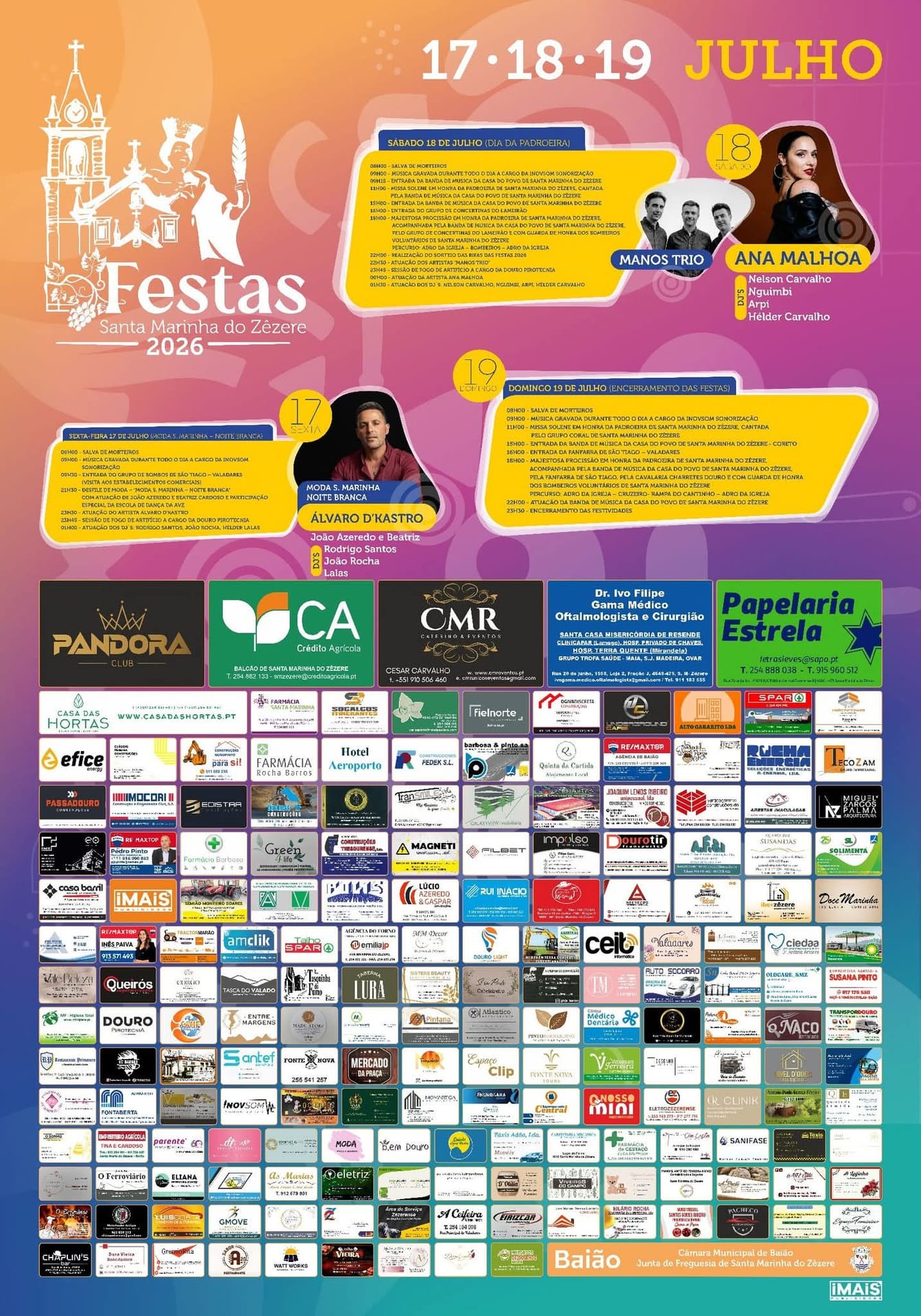 Cartaz de Festas de Santa Marinha do Zêzere