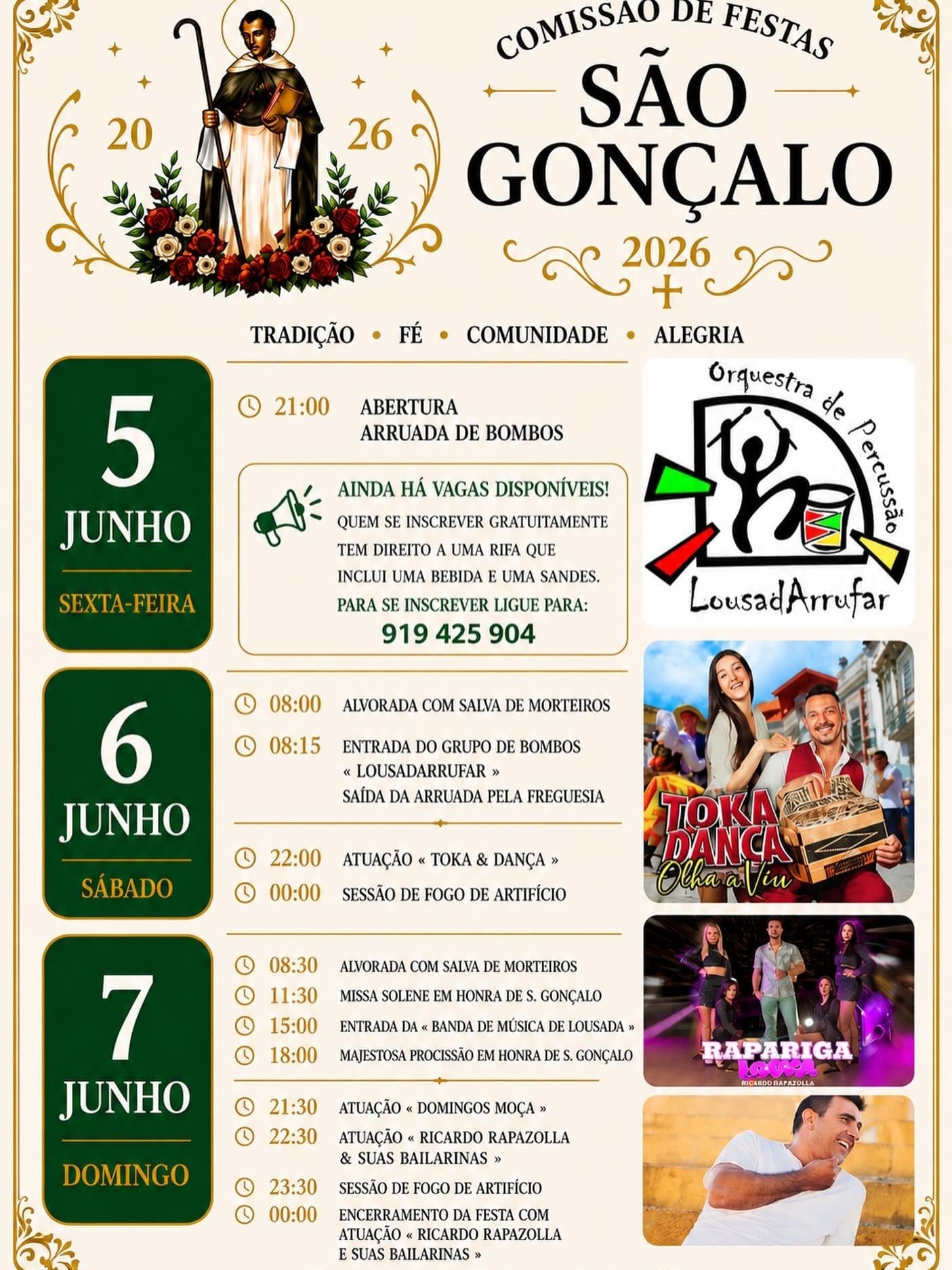 Cartaz de Festas de São Gonçalo
