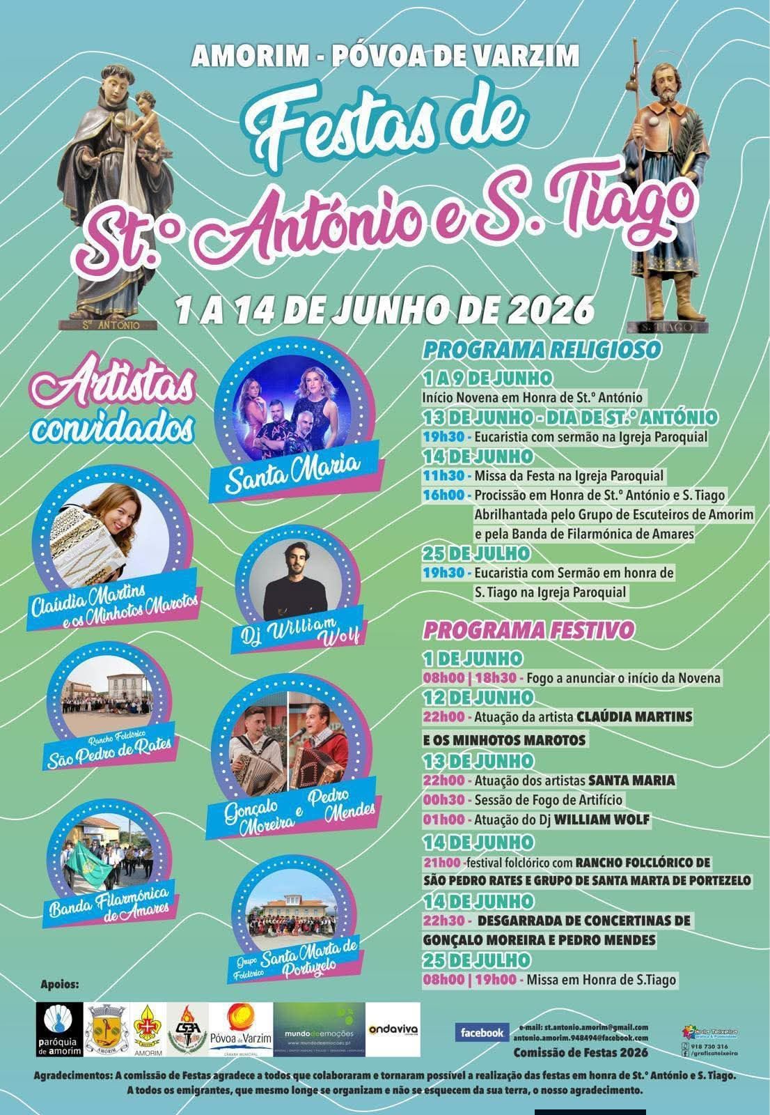 Cartaz de Festas de St. António e S. Tiago