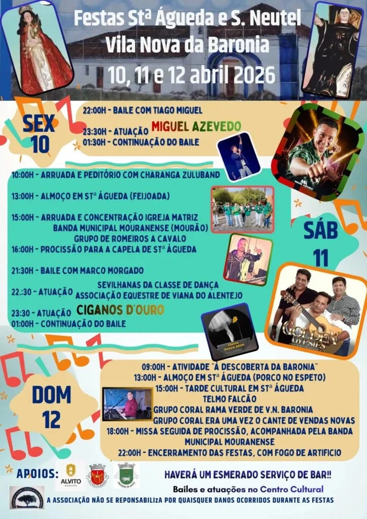 Cartaz de Festas de St.ª Águeda e S. Neutel