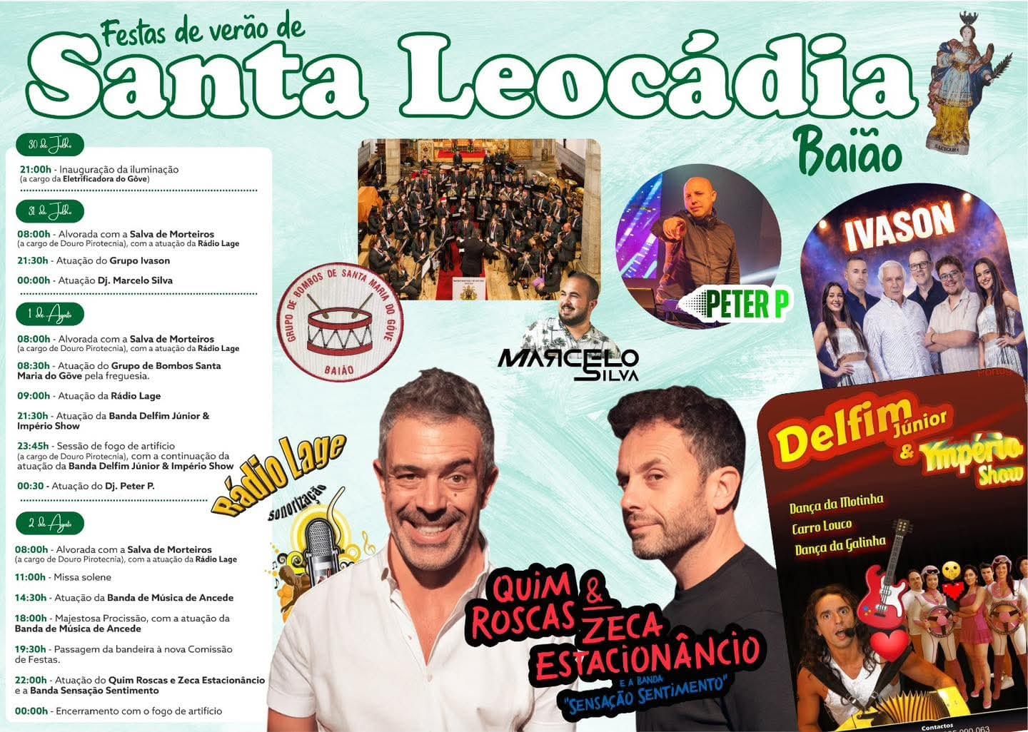 Cartaz de Festas de Verão de Santa Leocádia
