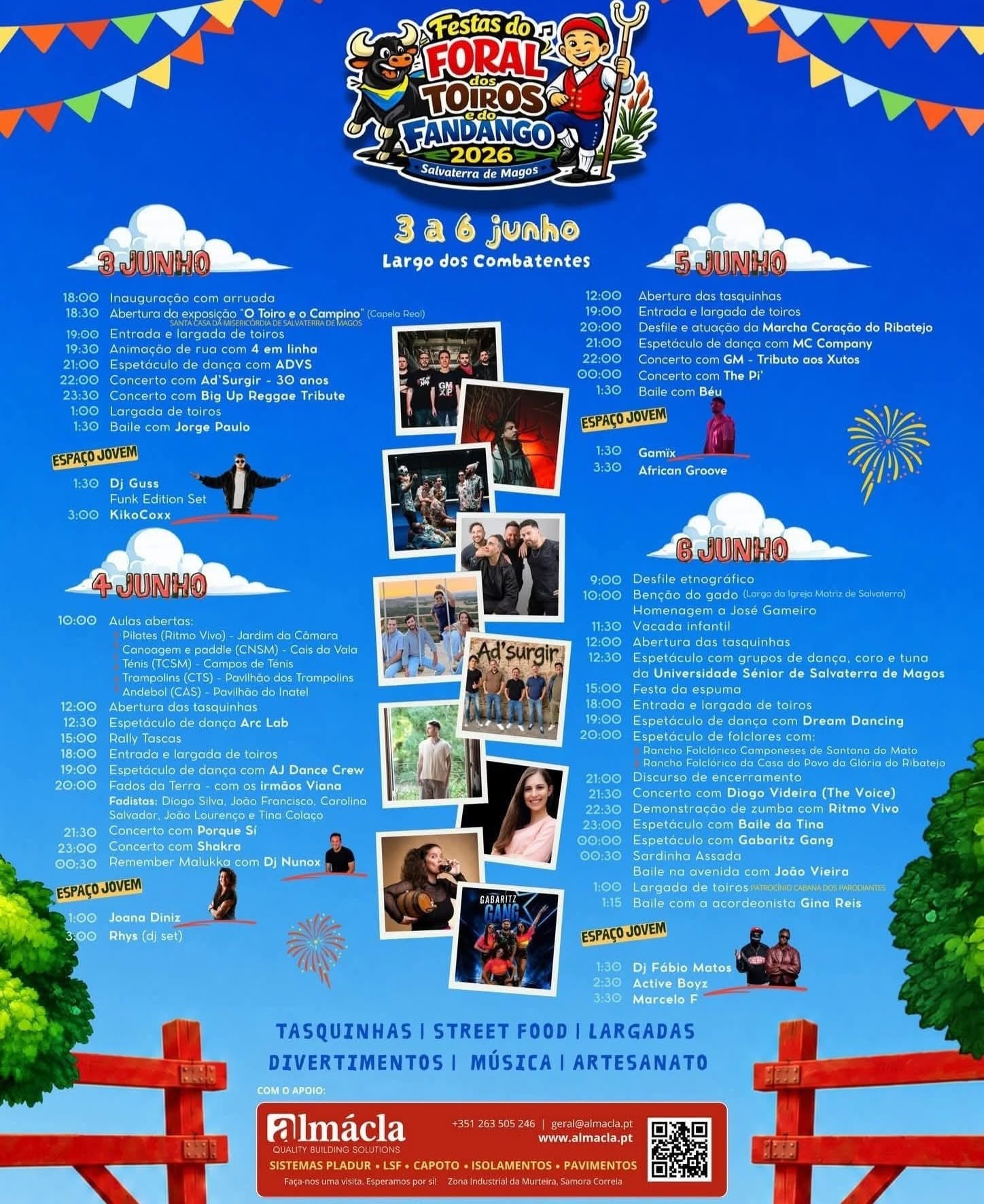 Cartaz de Festas do Foral dos Toiros e do Fandango