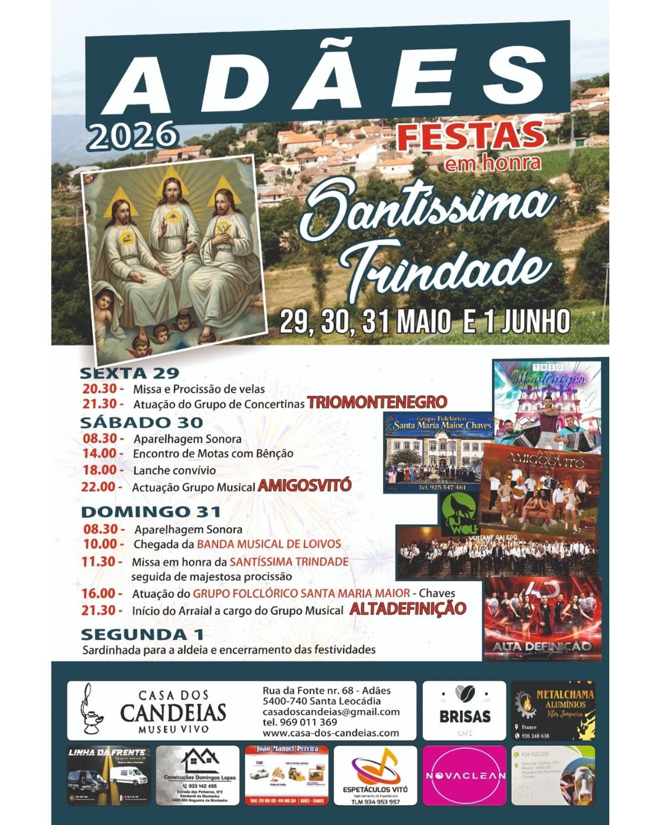 Cartaz de Festas em Honra da Santíssima Trindade